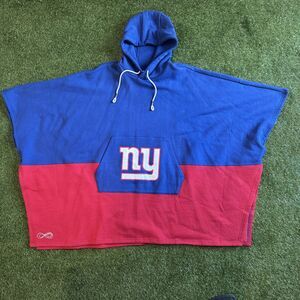New York Giants Officially Licensed NFL Mens Softshell Hooded Poncho Size Small